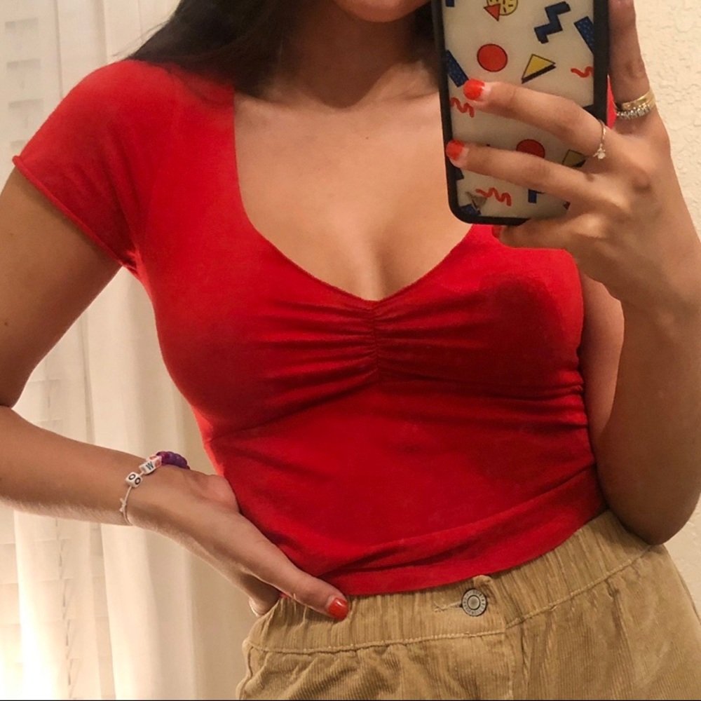 Brandy Melville Gina Top in Cherry Red